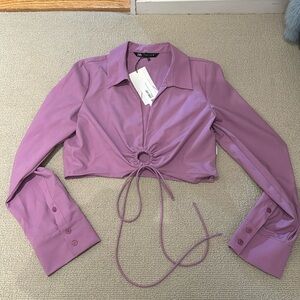 Zara cropped blouse